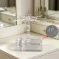 Transparant acryl roterende sieraden display standaard met opbergdoos voor oorbellen armbanden - Roterende Doos + Hanger / Transparant