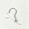 Metalmannequin display haak kleding ophang accessoire met moer en sluitring voor winkel. - 1 haak + 1 moer + 2 sluitringen / 10 cm zilveren verdikte ronde haken