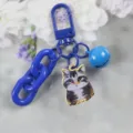 Simpatico portachiavi gatto blu ciondolo borsa catena colorata accessorio fai da te - Stile 10
