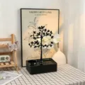 Zwarte Vogel Boom Sieraden Organizer Doos Desktop Opberglade voor Oorringen - Draaibare Doos + 3# Vogel Boom / Zwart
