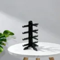 Espositore per occhiali nero multistrato, porta occhiali da sole in plastica da banco. - Riga singola - 4 paia / Nero