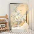 Boîte de Rangement de Bijoux Arbre à Oiseaux Blanc pour Bagues Boucles d'Oreilles - Boîte Rotative + Arbre à Oiseaux N°3 / Blanc