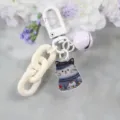 Portachiavi gatto dei cartoni animati con catena e campanello, perfetto accessorio per borsa. - Stile 13