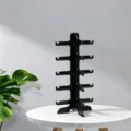 Espositore per occhiali nero a più livelli, scaffale organizer per occhiali da sole. - Riga singola - 5 paia / Nero