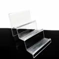 Espositore trasparente in acrilico a 3 livelli scaffale da bancone per cosmetici - Stile 4 - 3 Livelli (14 cm)