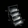 Espositore Trasparente in Acrilico Scaffale Multi-Livello per Portafoglio e Telefono - Stile 4 - 4 Livelli (14 cm)