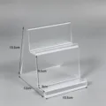 Espositore in Acrilico Trasparente a 2 Livelli a Gradini per Portafoglio Telefono - 2# a 2 livelli (10,5 cm)