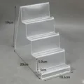Espositore trasparente in acrilico a 4 ripiani per portafogli telefoni e bancone negozi - Stile 2 - 4 Livelli (10,5 cm)