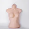 Flesh-toned female hanging mannequin torso display prop for underwear bras and swimwear - Nude