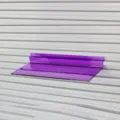 Transparant paars acryl slatwall schoenen display rek plank voor winkelinrichting. - Paars