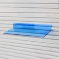 Blauwe acryl schoenen displayhouder voor lamellenwand, transparante schoenenrek steun. - Blauw