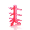 Transparant roze kunststof zonnebril display stand toonbank brillenhouder 3 paar - Rood