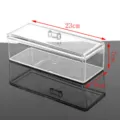 Clear acrylic storage box detail view, transparent dustproof organizer for small items. - SF-1171