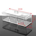 Clear acrylic organizer box with lid, multi-compartment cosmetic and jewelry storage case. - SF-1171-1