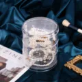 Clear multi-layer rotating round jewelry storage box desktop organizer for accessories. - 3-Layer Rotating Box