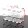 Transparent acrylic cosmetic storage box with multi-layer drawers and dust-proof lid for makeup. - SF-1172