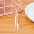 Espositore per anelli a cono in plastica trasparente per vetrina di gioielleria. - Dito Singolo / Espositore per anelli a un dito in plastica - trasparente