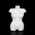 Mannequin de torse féminin en plastique blanc suspendu pour l'affichage de vêtements. - Grande Taille / Blanc