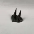 Zwarte kunststof hartvormige dubbele kegel ring display standhouder voor juwelenwinkel vitrine - Twee-vinger stijl / Kunststof ringdisplay met 2 vingers - zwart