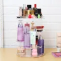 Transparante acryl roterende make-up organizer voor op bureau cosmetica opslag en lippenstift - Opbergbox stijl A
