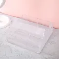 Transparente Kunststoff-Schreibtisch-Aufbewahrungsbox mit vielen Fächern für Kabel und Kleinteile. - Breite Puderdose mit 8 Fächern