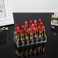 Transparante acryl lipstick organizer met 18 vakken en make-up opslag display standaard. - Strass Bloem