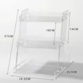 Étagère de rangement de bureau transparente en acrylique à 3 niveaux pour chambre et bureau. - Triple Couche
