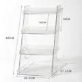 Étagère organisateur de bureau en acrylique transparent à 4 niveaux pour cosmétiques. - Quatre Couches