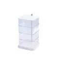 Scatola portaoggetti per gioielli girevole trasparente a 4 strati, organizer in plastica. - Scatola Girevole a 4 Livelli / Bianco/Trasparente