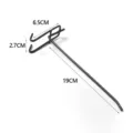 Zwarte metalen gridhaak, draadwand display haak voor supermarkt rekken en winkelinrichting. - 20cm / Zwart