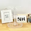 Clear Plastic Rotating Jewelry Display Stand Keychain Storage Rack Desktop Organizer - 5# Ellipse / 2-Ply / Clear