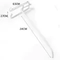 Crochet de grille en fil métallique blanc, double broche support étagère de supermarché - 25cm / Blanc