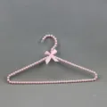 Roze parel kledinghanger met strik Schattige parel hanger voor kledingkast weergave - 40 cm roze