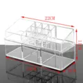 Transparante acryl make-up organizer met meerdere lippenstiftvakken en handige lades. - 1068 onderste 3 vakken