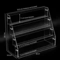 Transparante acryl 4-laags display stand bureau opbergrek voor badges en figuurtjes. - 4 Niveaus