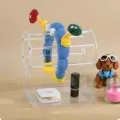 Clear acrylic headband holder multi bar jewelry display stand desktop organizer for hair accessories - Horseshoe Stand with Tray