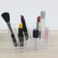Transparante 24-grid acryl lippenstift organizer make-up opbergstandaard voor bureau - Transparant