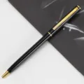 Elegante zwarte en gouden metalen balpen, slanke zakelijke handtekeningpen voor graveren. - MA101 Model