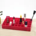 Roze 36 vakken kunststof lippenstift organisator desktop cosmetische opbergdoos houder - Bordeauxrood