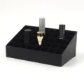 Black 40-grid lipstick organizer cosmetic storage display rack desktop makeup holder - Grid Size 2.3 x 2.3cm / Black