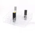 Clear acrylic 40-grid lipstick organizer desktop cosmetic display stand for makeup storage box - Grid Size 2.3 x 2.3cm / Clear