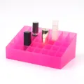 Pink acrylic lipstick organizer 40 grids makeup storage display box desktop cosmetic holder - Grid Size 2.3 x 2.3cm / Pink