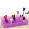 Paarse transparante 36-grids lippenstift opbergdoos acryl make-up displaystandaard. - Paars
