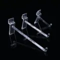 Transparante Kunststof Gaatjesbord Display Haken voor Winkel Inrichting Accessoire Set - 5cm / Vaste lamellenwandhaken