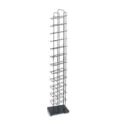 Zwarte metalen honkbalpet display standaard vloerstaande multi-tier hoedenrek voor winkel - Zwart
