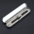 5-in-1 multi-functional laser pointer pen with metal case and batteries for teaching. - Box Packaging / Black