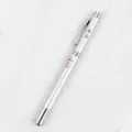 Multifunctional 5-in-1 metal laser pointer pen with ballpoint and presentation tools. - Bulk Packaging / Silver