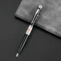 Multifunctional laser pointer pen with LED light and red infrared ray for cat teaser use. - Black
