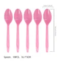 Rosa Einweg-Plastiklöffel, 10er Set, 16,1x3cm rosa Party-Geschirr Tischdeko Variante. - Spoons (10 Pcs)