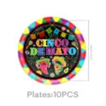 Cinco de Mayo Pappteller Einweg Party Geschirr 18cm 7Zoll 10Stk Set mexikanische Deko - 18cm Teller (Cinco De Mayo) / 10er-Set